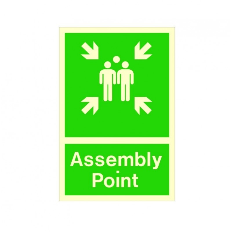 Photoluminescent Assembly Point Sign