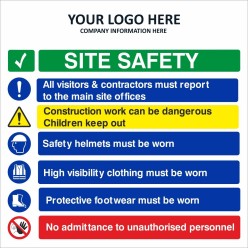 Site Safety Sign With or...